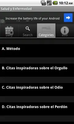 Salud y Enfermedad android App screenshot 0